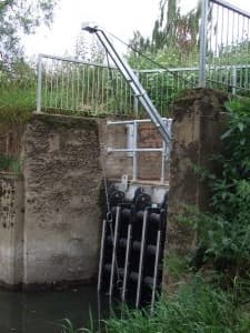 HDPE drainage flap valve and davit arm in York UK